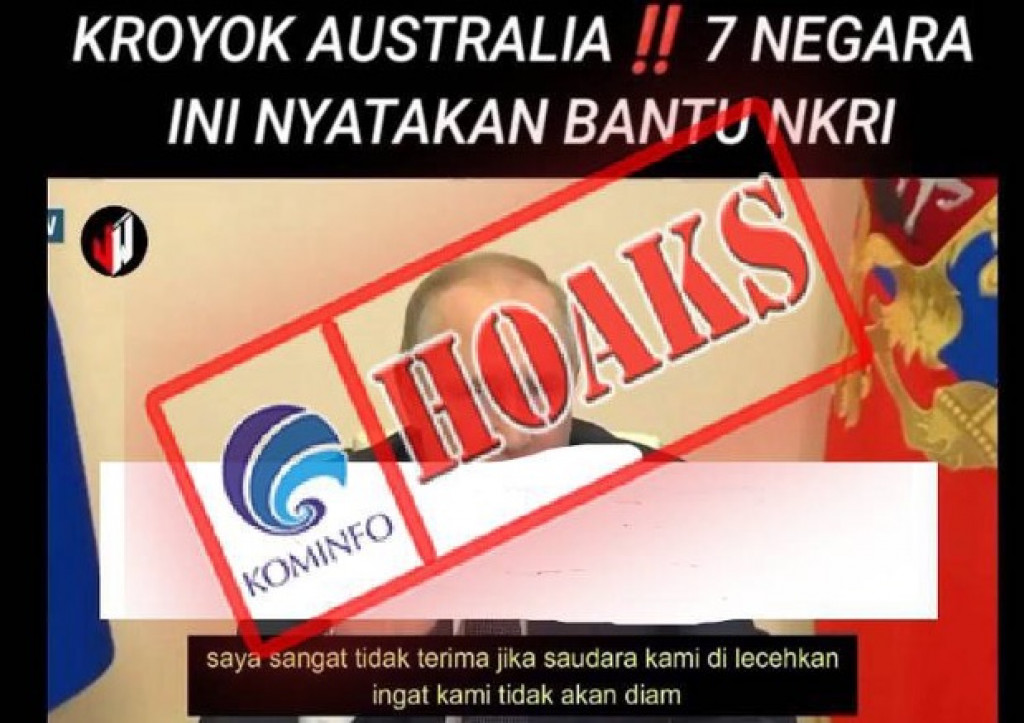 [HOAKS] Tujuh Negara Siap Dukung Indonesia Melawan Australia